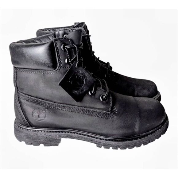 TIMBERLAND 6 Inch Waterproof Boot In Black Size 7.5M - Picture 3 of 9